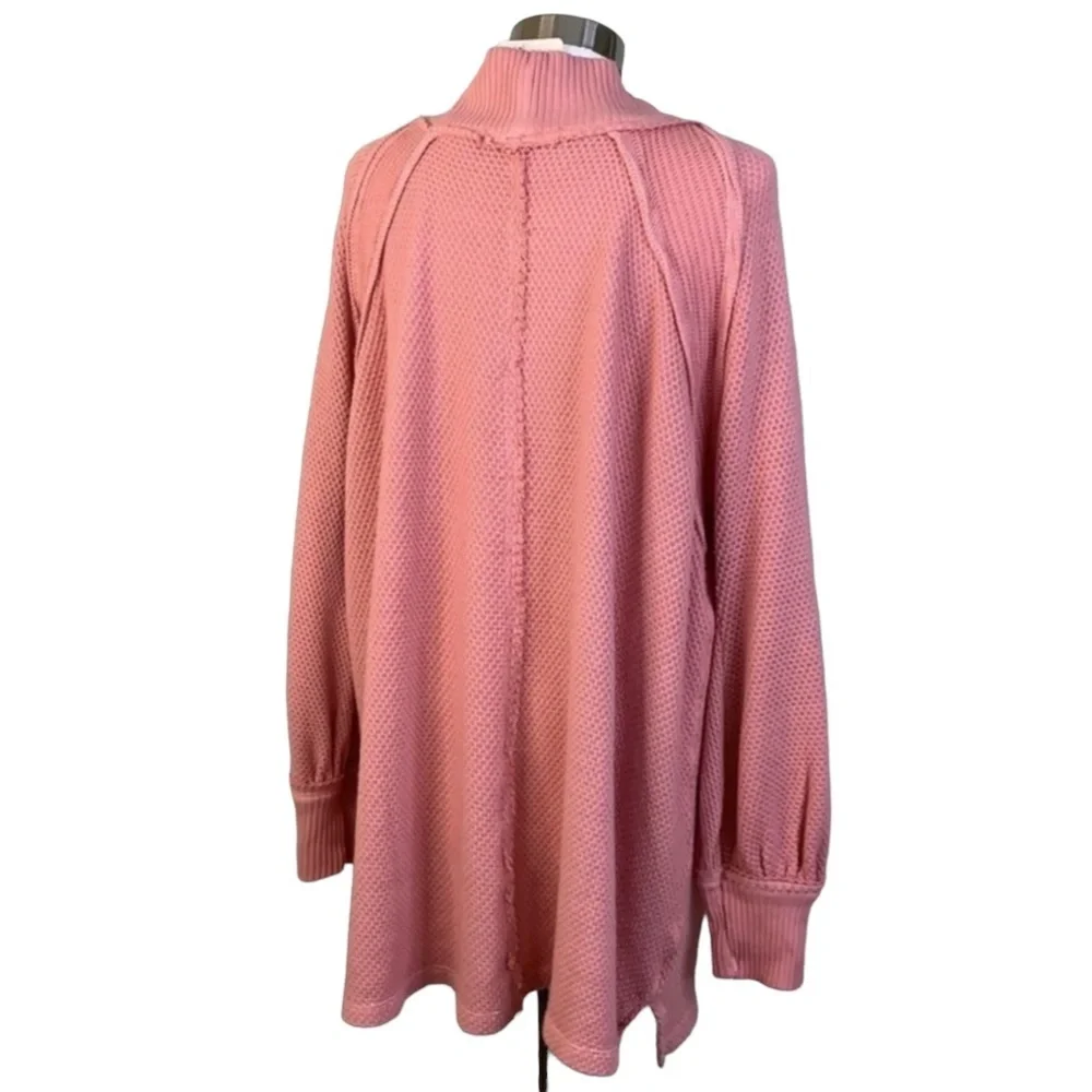 FREE PEOPLE® WE THE FREE She’s A Keeper Mock Neck Faded Coral Sweater/Top NWT